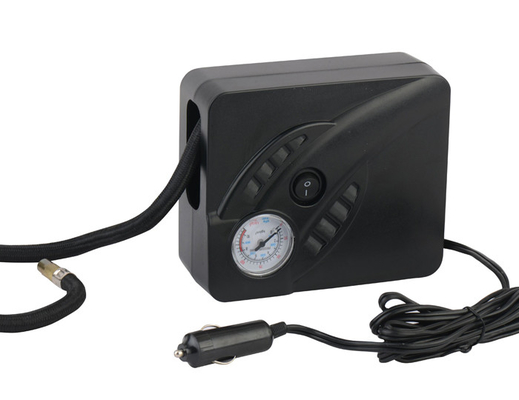 Black DC12V Auto Tire Air Compressor With Cigarette Plug