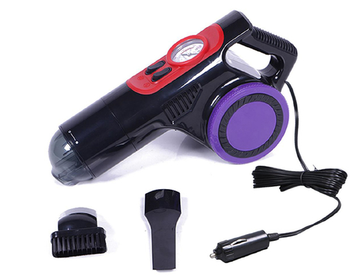 Dc12v  2-in-1 Plastic Car Tire Inflator and Portable Car Vacuum Cleaner With Brushes