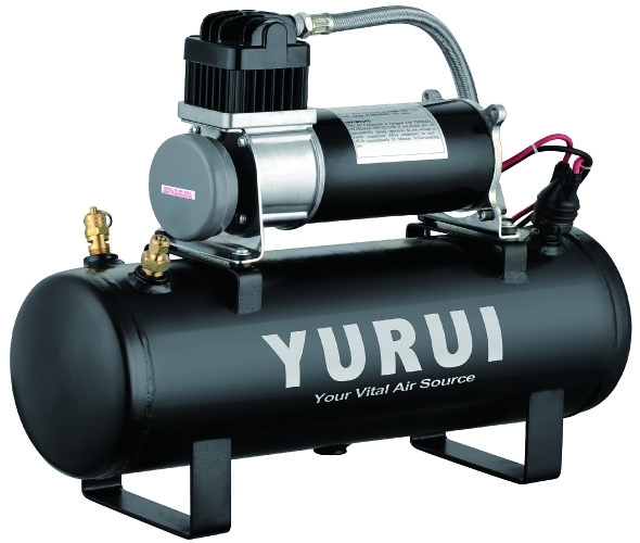 12V 150PSI Air Source Kits Onboard Air Systems 1.5 Gallon Tanks Black Metal For Fast Inflation