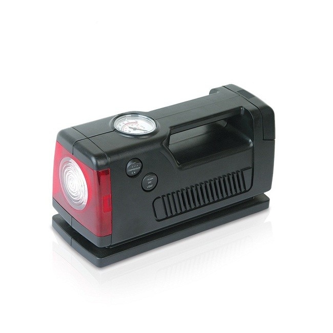 Three In One Car Portable Air Compressor Dc12v 250psi Black Color With Lamp