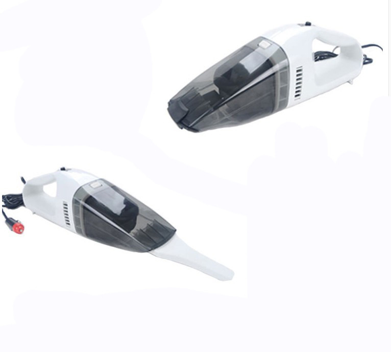 White Black Handheld Car Vacuum Cleaner 0.8kgs With Washable Filter 12v Dc