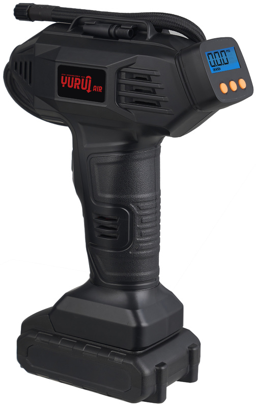 Portable Air Compressor with 27L/min Flow Rate 12V DC Motor and 2000mAh Rechargeable Battery for Quick Tire Inflation