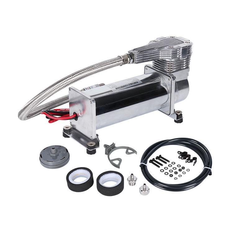 Fast Chrome Steel Portable Air Compressor 12v Heavy Duty For Offroad Car