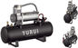 2.5 Gallon 12V Portable Compressed Air Tank IP67 with Steel / Chrome