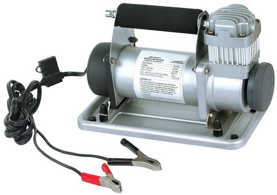 Silver Metal 12vdc Air Compressor Portable To Carry One Year Warranty