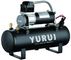 12V 150PSI Air Source Kits Onboard Air Systems 1.5 Gallon Tanks Black Metal For Fast Inflation