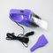 Purple Hand Held Battery Powered Vacuum Cleaners Dc 12v Plastic Material