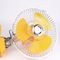 Yellow Electric Cooling Fans For Cars Back Guard With 8 Inch Oscillating