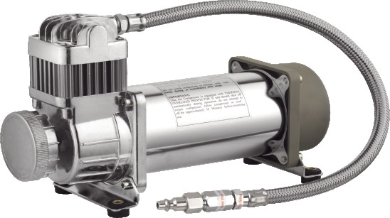 Good price Heavy Duty Air Ride Suspension Compressor Truck Offroad Metal Air Ride Pneumatic  12v Chrome online