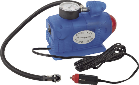 Good price Blue Rocket Shape 3 In1 Lamp Pressure Mesure Car Air Compressor Fast Inflation 12V online