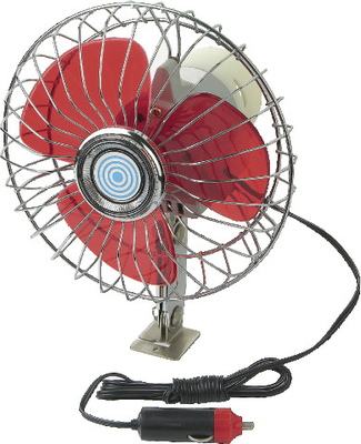 Good price YF207B Red And Silver Chrome Car Cooling Fan12V / 24V For Vehicle online