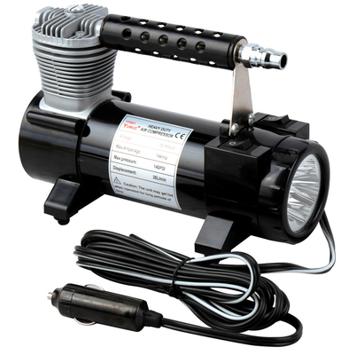 Good price 12v Single Black Cyclinder Portable Vehicle Air Compressor For Car Inflation 150PSI online