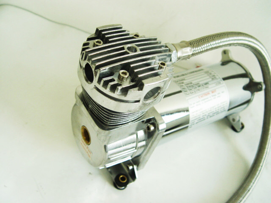 200psi 12 Volts Air Ride Suspension Compressor  Stainless Lead Hose 5 Gallon Air Compressor