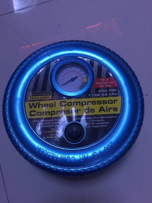 Good price Royal Blue Tire Shaped Electric Car Tyre Pump , Tire Air Compressor With 59cm Hose online