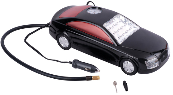 Good price 12 Volt Car Shaped Car Air Pum 3 In 1 With 4V 1.5Ah Battery 150 PSI With Multi - Color online