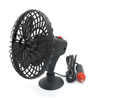 Good price Mini Black Plactic Vehicle Cooling Fans Dc 12v Portable 4 Inch With Adsorption online