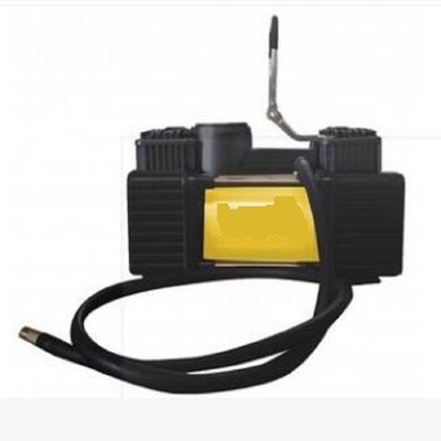 Good price Double Cylinder Vehicle Air Compressors Metal Material Portable In Yellow Color online