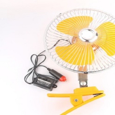 Good price Yellow Electric Cooling Fans For Cars Back Guard With 8 Inch Oscillating online